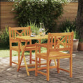 vidaXL Gartenstühle 2 pcs Natur Massives Akazienholz