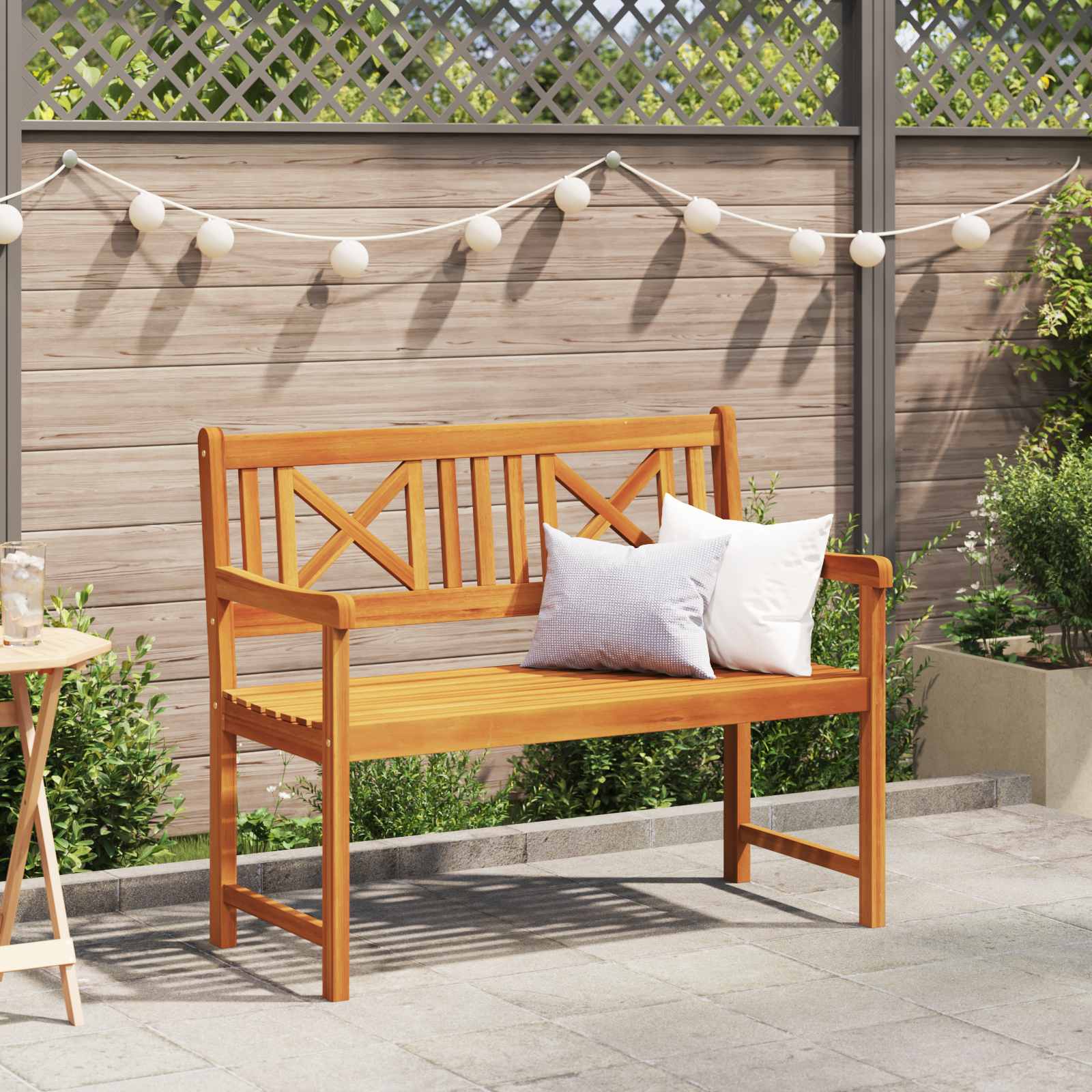 vidaXL Bank Outdoor Natur 110 x 56 x 90 cm Massivholz Akazie