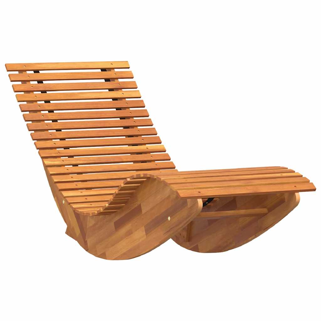 vidaXL Liege 2-Person 2 pcs Braun 154 x 60 x 74 cm Massivholz Akazie