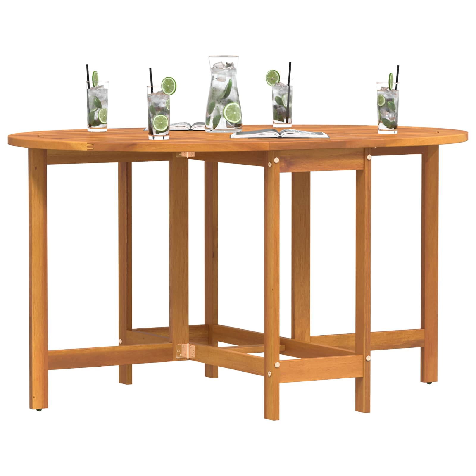 vidaXL Gartentisch Braun 110 x 60 x 72 cm Massivholz Akazie