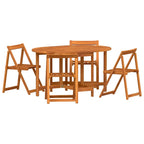 vidaXL Gartentisch 5 pcs Braun Massivholz Akazie