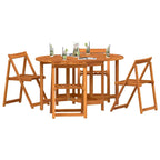 vidaXL Gartentisch 5 pcs Braun Massivholz Akazie