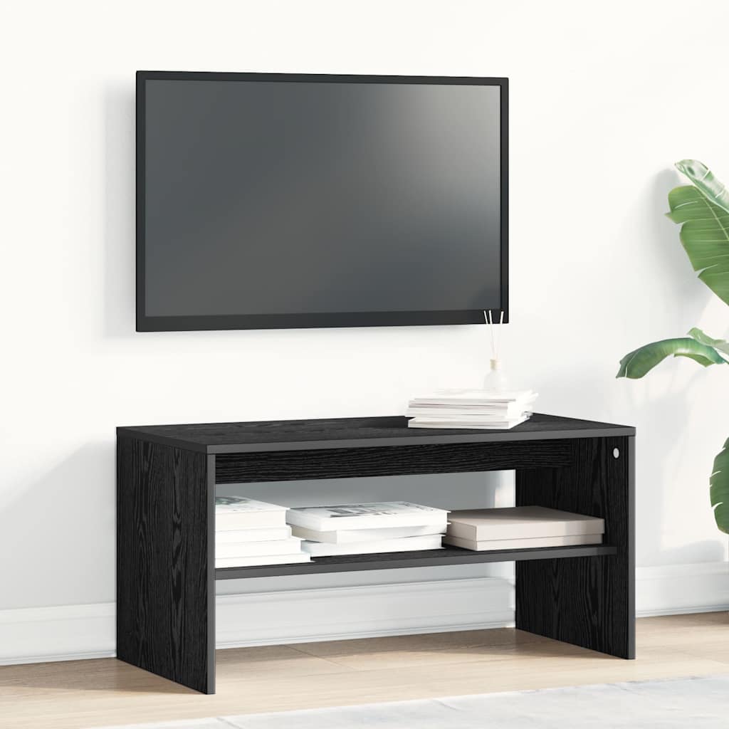 vidaXL TV-Schrank Schwarz Eiche-Optik 80x40x40 cm Holzwerkstoff