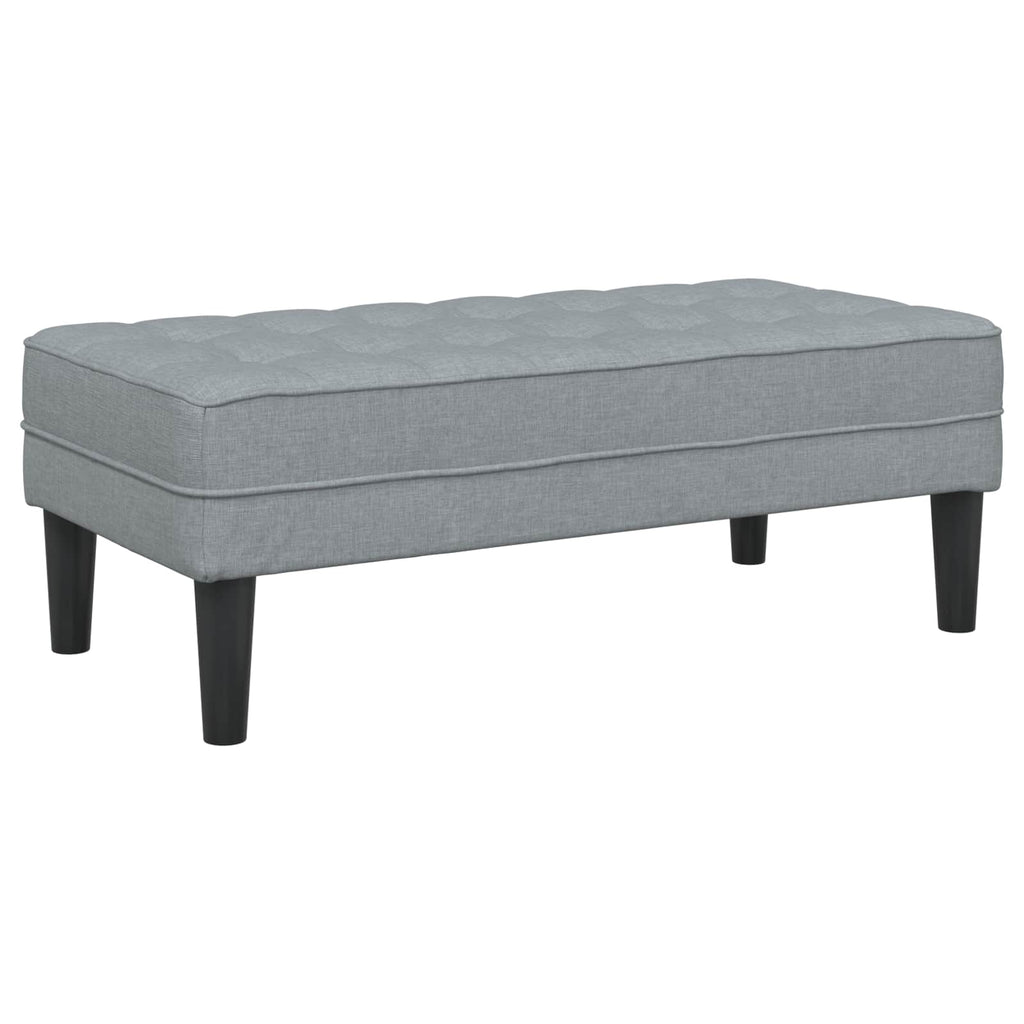 vidaXL Sofa Set mit Kissen 2 pcs Hellgrau Polyester