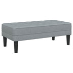vidaXL Sofa Set mit Kissen 2 pcs Hellgrau Polyester