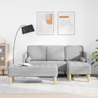 vidaXL Sofa Set 2 pcs Wolkengrau 173 x 131 x 67 cm Polyester