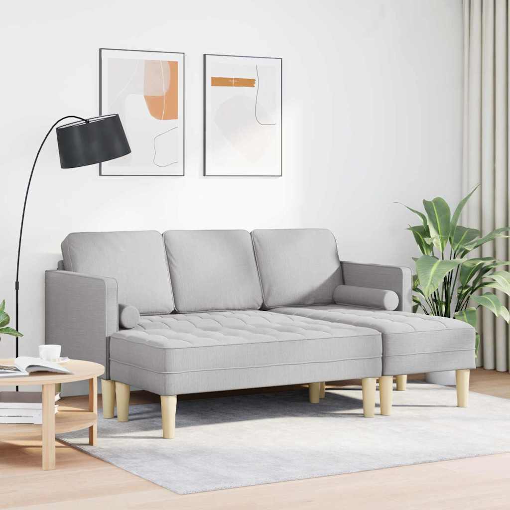 vidaXL Sofa Set 2 pcs Wolkengrau 173 x 131 x 67 cm Polyester