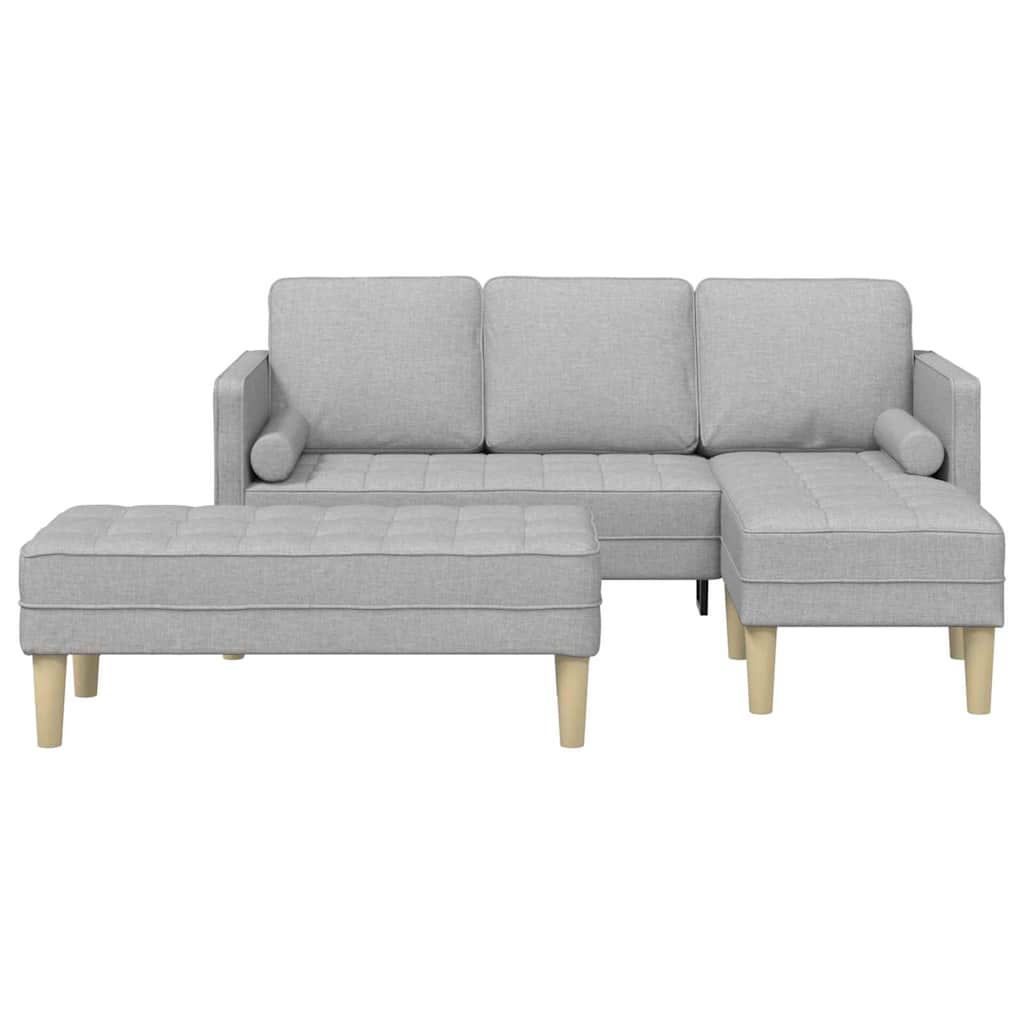 vidaXL Sofa Set 2 pcs Wolkengrau 173 x 131 x 67 cm Polyester