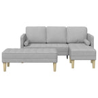 vidaXL Sofa Set 2 pcs Wolkengrau 173 x 131 x 67 cm Polyester