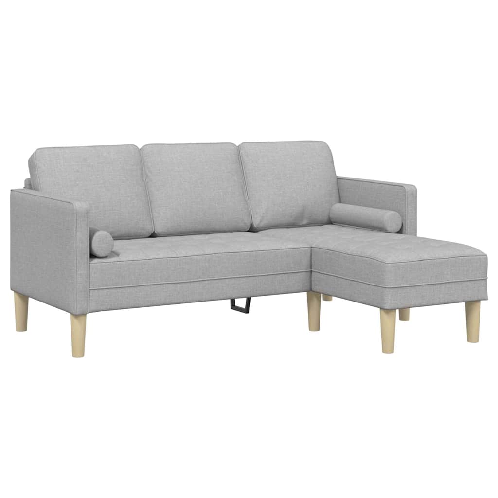vidaXL Sofa Set 2 pcs Wolkengrau 173 x 131 x 67 cm Polyester