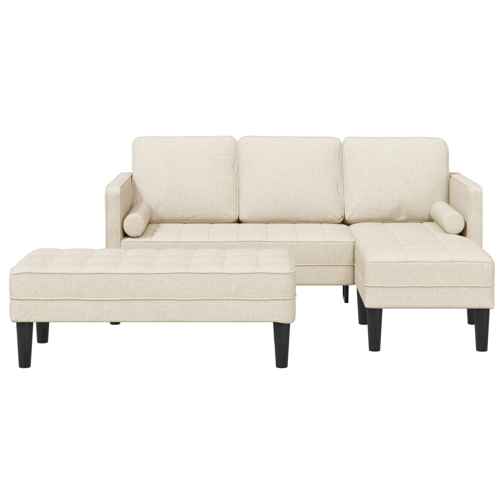 vidaXL Sofa Set mit Kissen 2 pcs Leinen Polyester