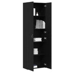 vidaXL Büroschrank Schwarz Eichen-Optik 60 x 32 x 190 cm Holzwerkstoff