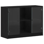 vidaXL Sideboard Schwarz Eichen-Optik 100 x 37 x 75,5 cm