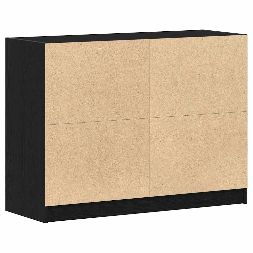 vidaXL Sideboard Schwarz Eichen-Optik 100 x 37 x 75,5 cm