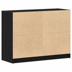 vidaXL Sideboard Schwarz Eichen-Optik 100 x 37 x 75,5 cm