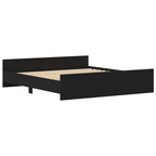 vidaXL Bettgestell ohne Matratze Schwarze Eiche 180x200 cm Holzwerkstoff