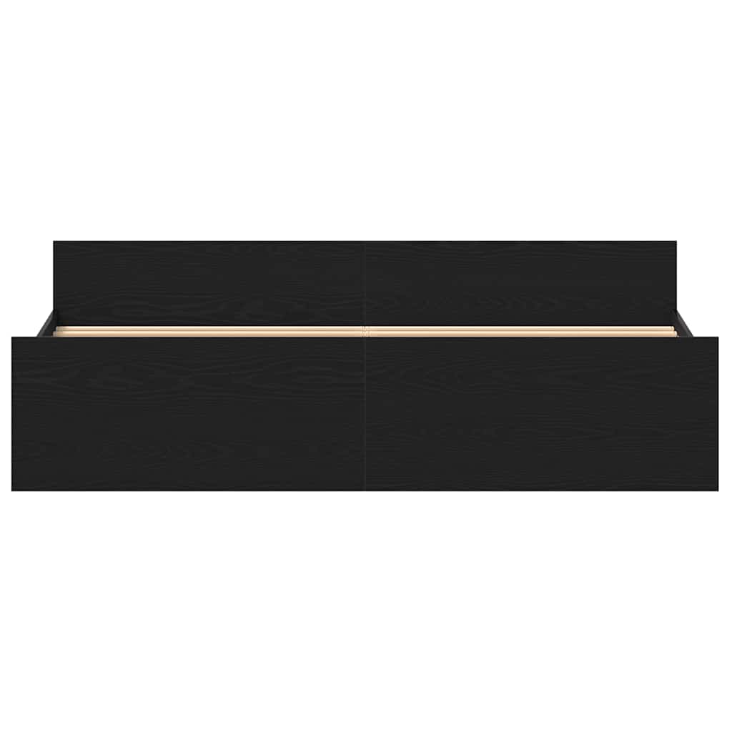 vidaXL Bettgestell ohne Matratze Schwarze Eiche 180x200 cm Holzwerkstoff