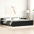 vidaXL Bettgestell ohne Matratze Schwarze Eiche 180x200 cm Holzwerkstoff