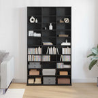 vidaXL CD Regal Schwarz Eichen-Optik 101 x 23 x 177,5 cm Holzwerkstoff