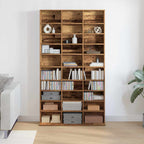 vidaXL CD Regal mit Regal Altholz 101 x 23 x 177,5 cm Holzwerkstoff