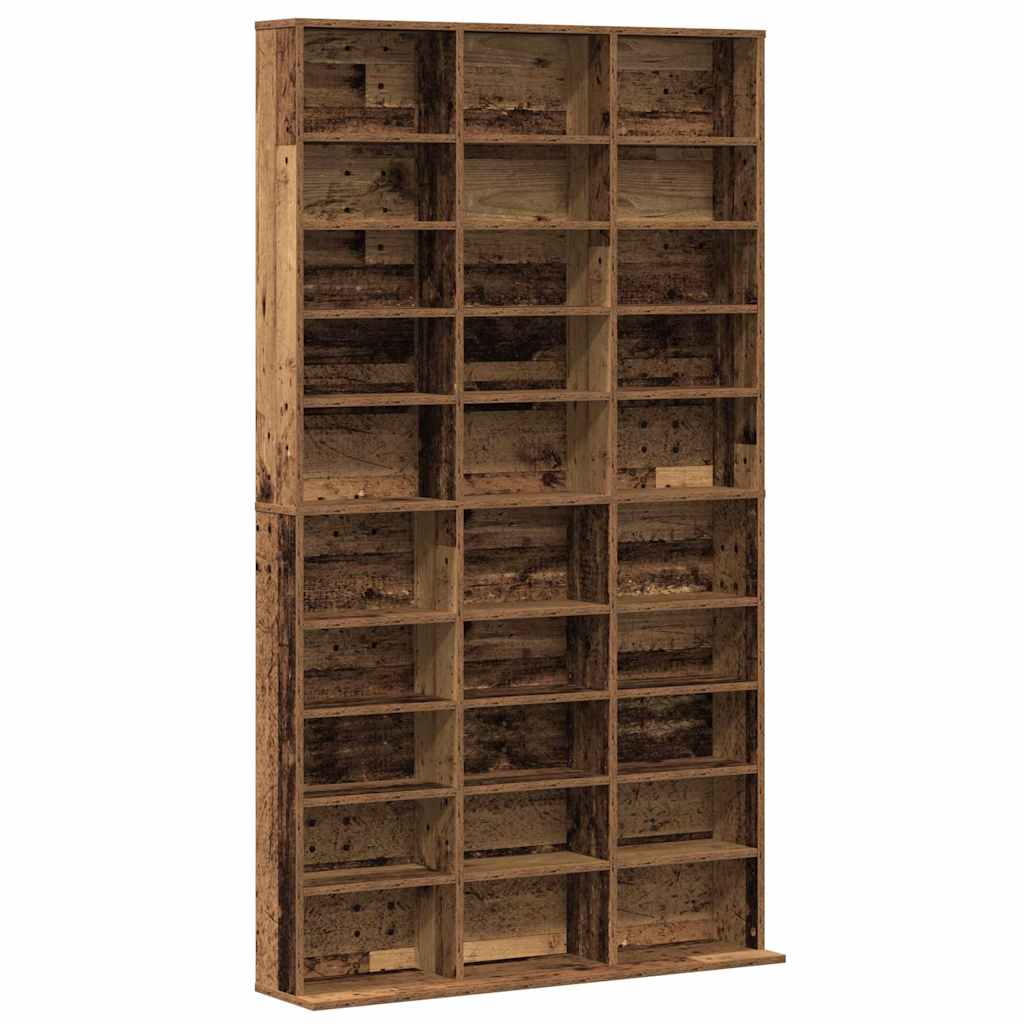 vidaXL CD Regal mit Regal Altholz 101 x 23 x 177,5 cm Holzwerkstoff