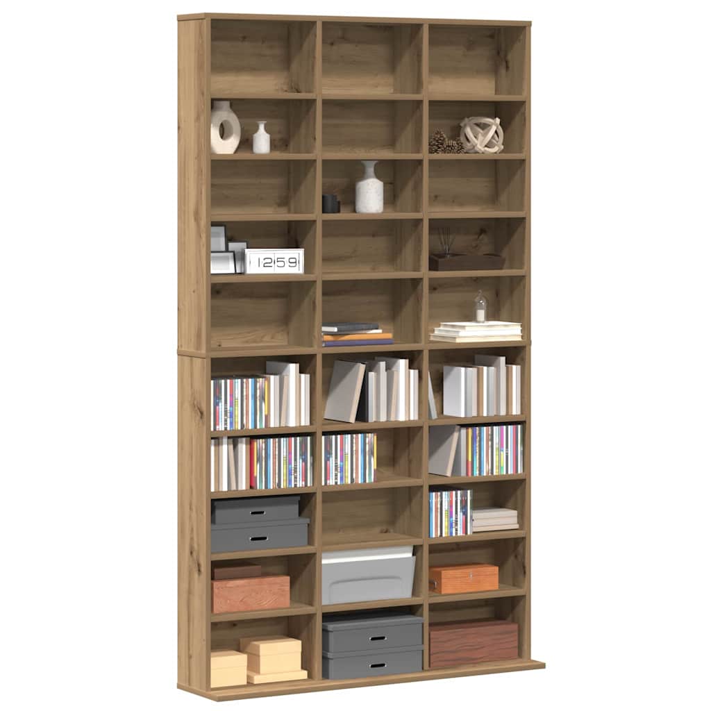 vidaXL CD Regal Artisan-Eiche 101 x 23 x 177,5 cm Holzwerkstoff