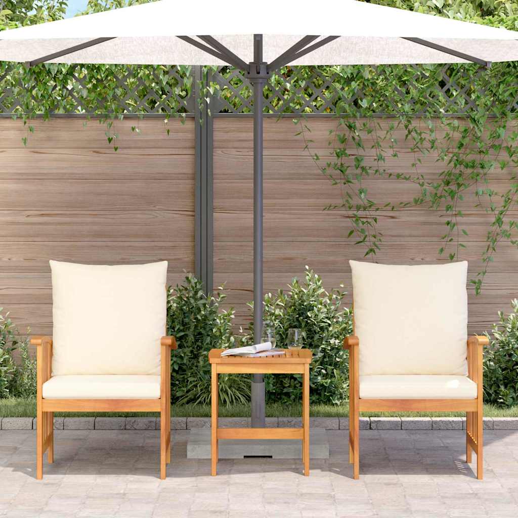 vidaXL Gartensofa-set mit Kissen 3 pcs Öl-Natur Massivholz Akazie
