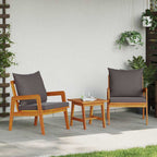 vidaXL Gartenstuhl mit Kissen 2 Stück Öl-Natur 65 x 59,5 x 72 cm