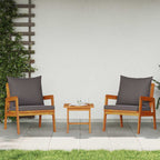 vidaXL Gartenstuhl mit Kissen 2 Stück Öl-Natur 65 x 59,5 x 72 cm