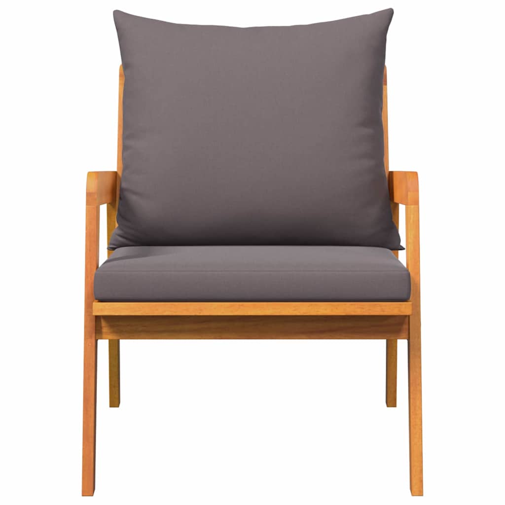 vidaXL Gartenstuhl mit Kissen 2 Stück Öl-Natur 65 x 59,5 x 72 cm