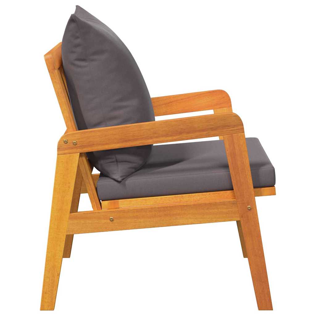 vidaXL Gartenstuhl mit Kissen 2 Stück Öl-Natur 65 x 59,5 x 72 cm
