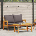 vidaXL Bistrogarnitur mit Kissen 2 pcs Öl-Natur Massivholz Akazie