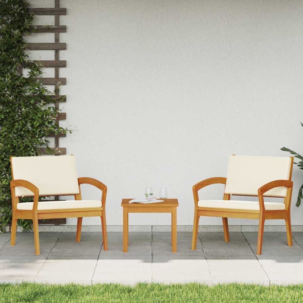 vidaXL Gartenstuhl mit Kissen 2 pcs Öl-Natur Massivholz Akazie