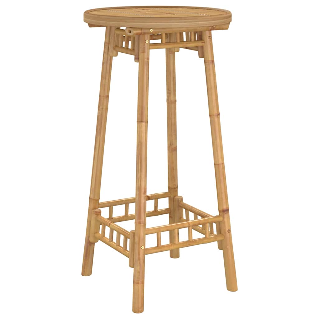 vidaXL Garten-Bartisch Rund Ø55x100 cm Bambus