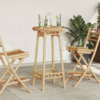 vidaXL Garten-Bartisch Rund Ø55x100 cm Bambus