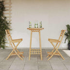 vidaXL 3-tlg. Outdoor-Bar-Set Klappbar Bambus