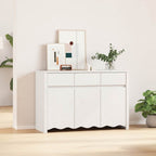 vidaXL Sideboard Drammen Weiß 114 x 43 x 75,5 cm Massivholz Kiefer