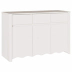 vidaXL Sideboard Drammen Weiß 114 x 43 x 75,5 cm Massivholz Kiefer