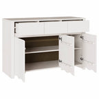 vidaXL Sideboard Drammen Weiß 114 x 43 x 75,5 cm Massivholz Kiefer
