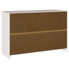 vidaXL Sideboard Drammen Weiß 114 x 43 x 75,5 cm Massivholz Kiefer