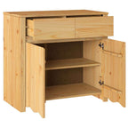 vidaXL Sideboard Drammen Eiche 79 x 43 x 75,5 cm Massivholz Kiefer