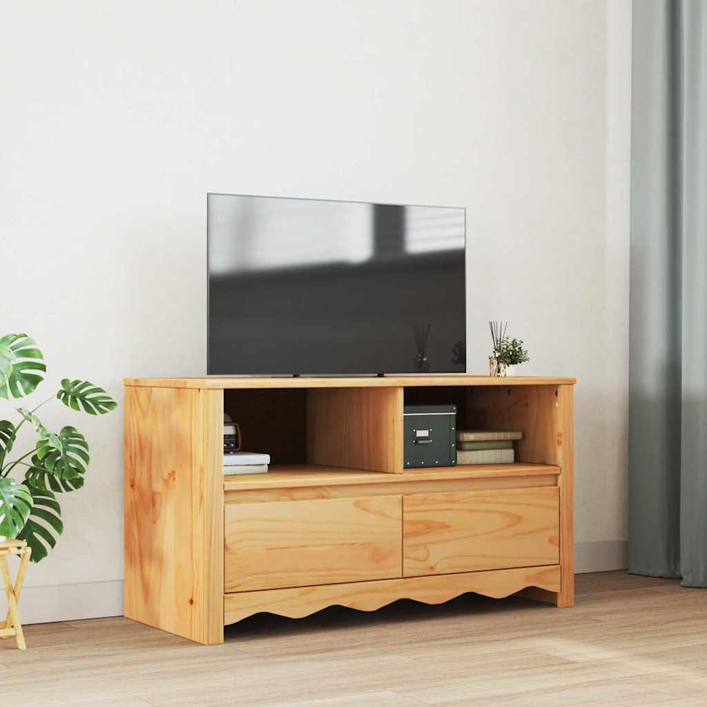 vidaXL TV-Schränk Drammen Eiche 99 x 43 x 55 cm Massivholz Kiefer