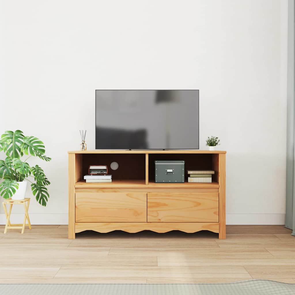 vidaXL TV-Schränk Drammen Eiche 99 x 43 x 55 cm Massivholz Kiefer