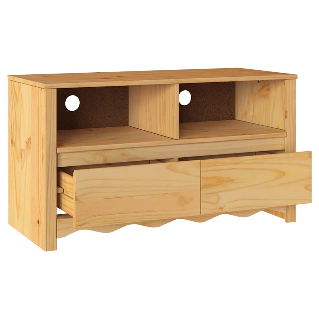 vidaXL TV-Schränk Drammen Eiche 99 x 43 x 55 cm Massivholz Kiefer