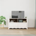 vidaXL TV-Schränk Drammen Weiß 99 x 43 x 55 cm Massivholz Kiefer
