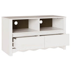 vidaXL TV-Schränk Drammen Weiß 99 x 43 x 55 cm Massivholz Kiefer
