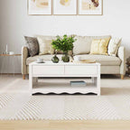 vidaXL Couchtisch Drammen Weiß 99 x 55 x 45 cm Massives Kiefernholz