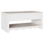 vidaXL Couchtisch Drammen Weiß 99 x 55 x 45 cm Massives Kiefernholz