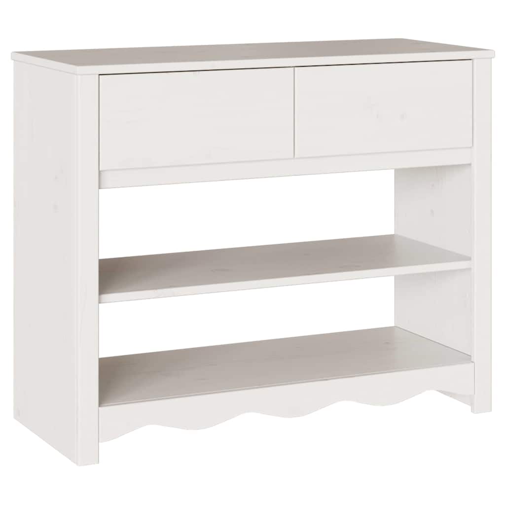 vidaXL Konsolentisch mit Schubladen Drammen Weiß 89,5 x 37 x 73 cm