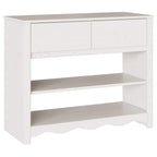 vidaXL Konsolentisch mit Schubladen Drammen Weiß 89,5 x 37 x 73 cm